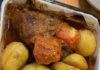 Свиной карбонад в духовке с картофелем и помидорами